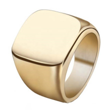 2018 High Polished Signet Solid Stainless Steel Latest Gold Rings Design For Men